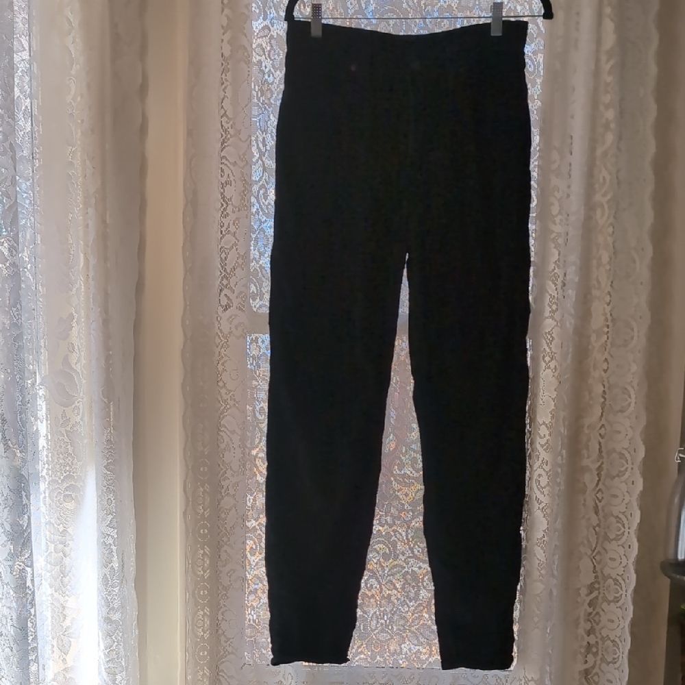 Black Corduroy High Waist Tapered Leg Levi's